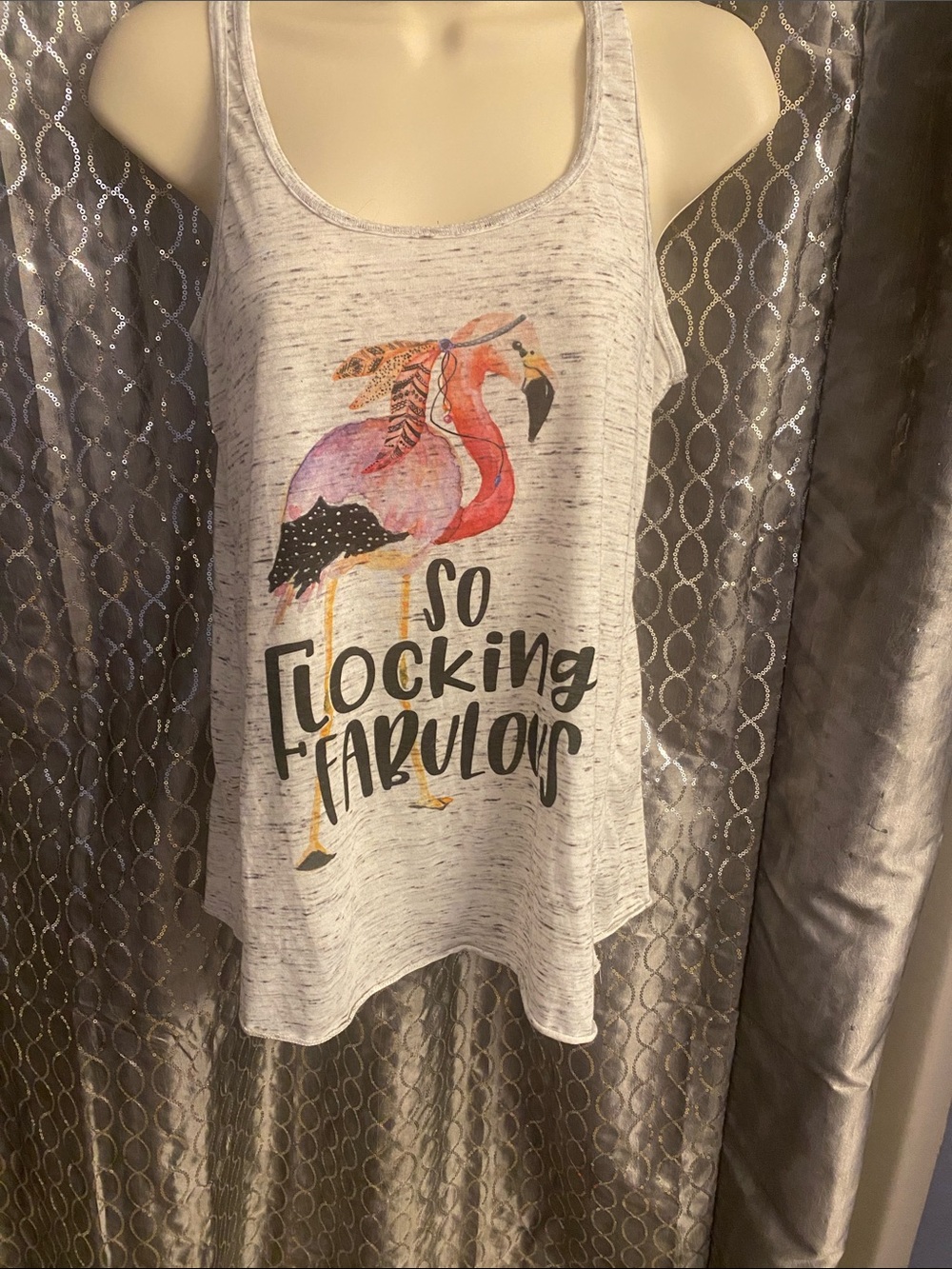 So Flocking Fabulous Pink Flamingo Tank Top